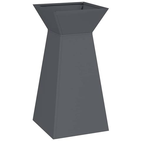 Vaso a Pilastro Antracite 35 x 35 x 73 cm Acciaio - Foto 1