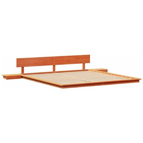 Struttura del letto Marrone 200 x 200 cm legno - Foto 1