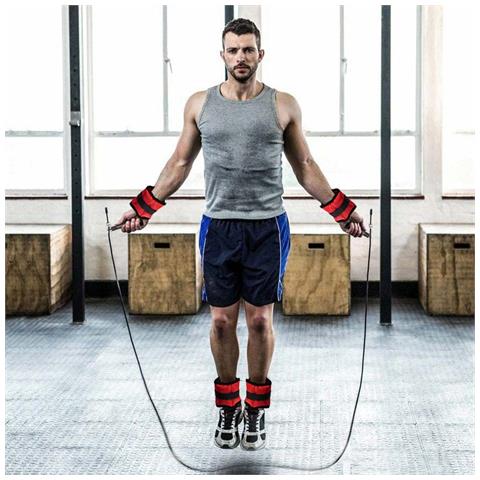 Set 4 Pesi Polsi E Caviglie 2 Kg + 1 Kg Allenamento Palestra Aerobica Fitness - Foto 5