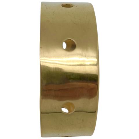 Bracciale Largo In Ottone, Placcato Oro, Design Camino - Foto 2
