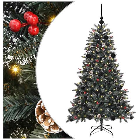 Albero di Natale artificiale con 150 LED Verde 150 cm - Foto 1