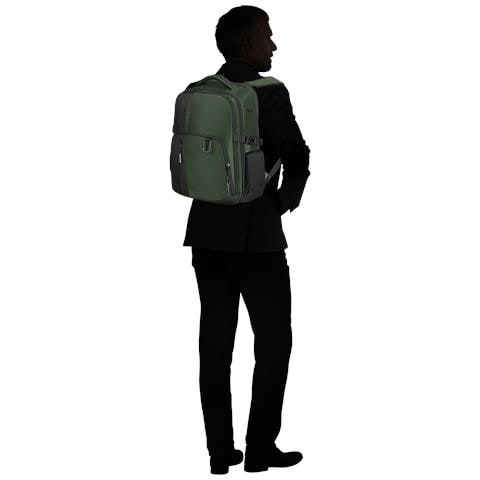 Biz2go Backpack daytrip 15.6" zaino City backpack Nero, Verde Tessuto, Polietilene tereftalato (PET) - Foto 6