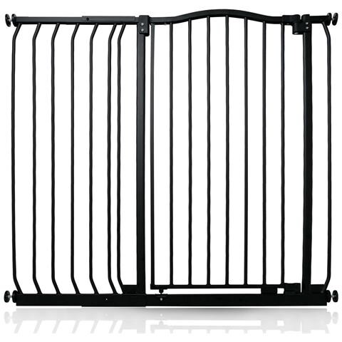 Safetots Cancelletto Di Sicurezza Extra Alto Con Parte Superiore Incurvata, 107cm - 116cm, Nero Opaco, Extra Alto Con 100cm Di Altezza - Foto 1