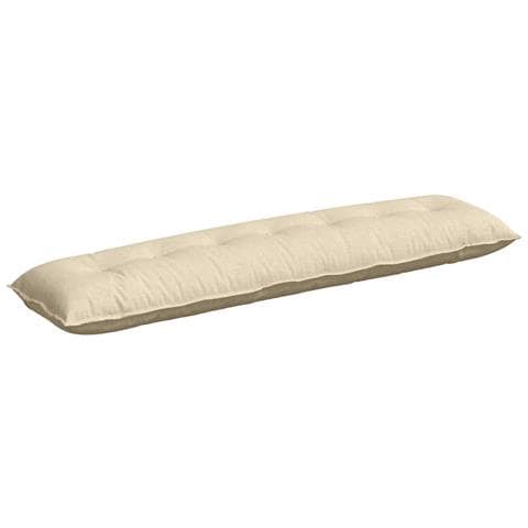 Cuscino per Schiena Crema 200 x 19 x 50 cm Tessuto - Foto 1