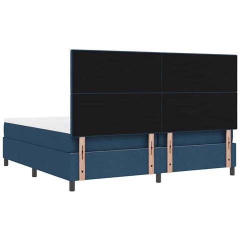 Letto a molle con materasso Blu 200 x 200 cm Tessuto - Foto 9