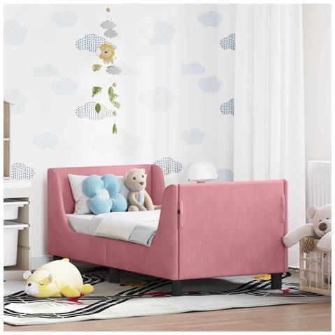 Struttura letto per bambini con testata Rosa 70 x 140 cm - Foto 2