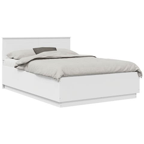 Struttura del letto Bianco 150 x 200 cm Legno multistrato - Foto 1