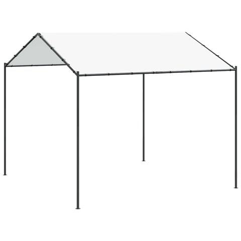 Gazebo Bianco 4 x 4 x 2,6 m Acciaio e Poliestere - Foto 1
