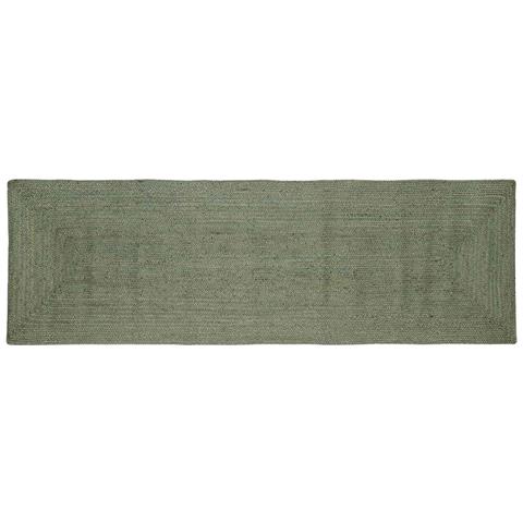 Tappeti per area Rettangolare Verde Oliva 80 x 300 cm Juta - Foto 1