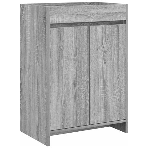 Mobiletto da Bagno Sotto Lavabo Sonoma grigio 56 x 37,5 x 81 cm - Foto 1