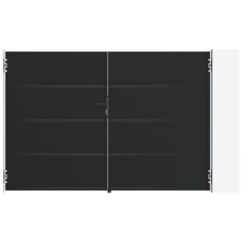 Cancello NALI in acciaio nero opaco, altezza 200 cm, 3 m. - Foto 3