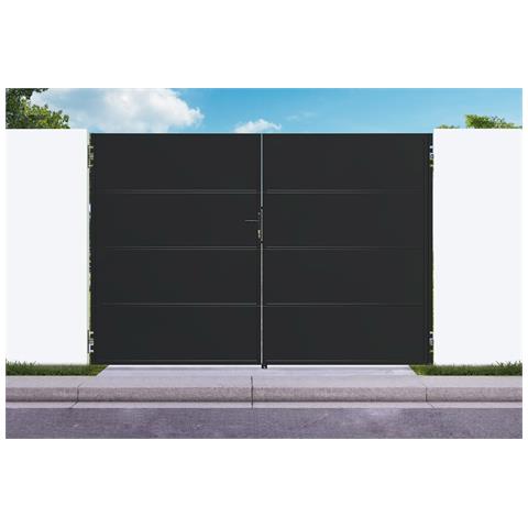 Cancello NALI in acciaio nero opaco, altezza 200 cm, 3 m. - Foto 1