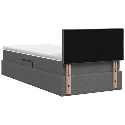 Letto con contenitore e materasso Grigio Scuro 100 x 200 cm - Foto 9