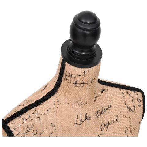 Busto Sartoriale Donna Nero Manichino Femminile Marrone Nero Iuta - Foto 7