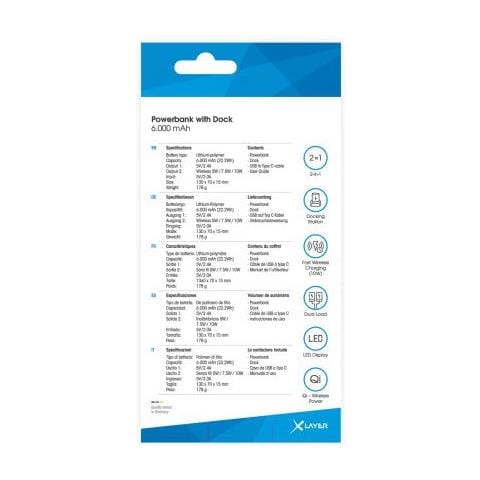 215777 Batteria Portatile Nero Polimeri di Litio (LiPo) 6000 mAh - Foto 1