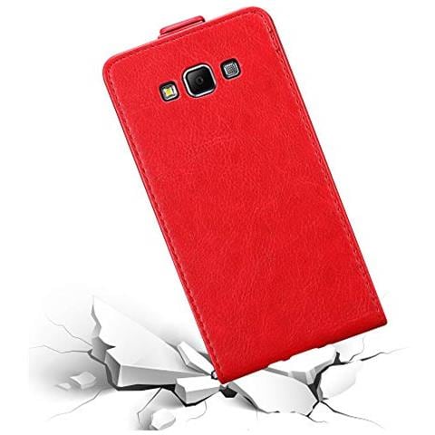 Custodia Compatibile Con Samsung Galaxy A7 2015 In Rosso Mela - Coperchio Protettivo In Design Flip Con Chiusura Magnetica - Foto 2