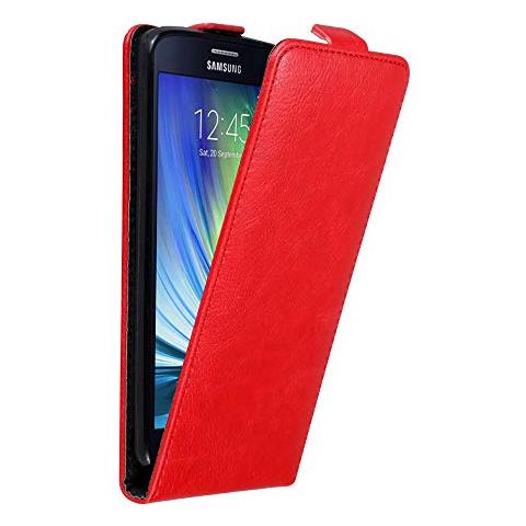 Custodia Compatibile Con Samsung Galaxy A7 2015 In Rosso Mela - Coperchio Protettivo In Design Flip Con Chiusura Magnetica - Foto 1