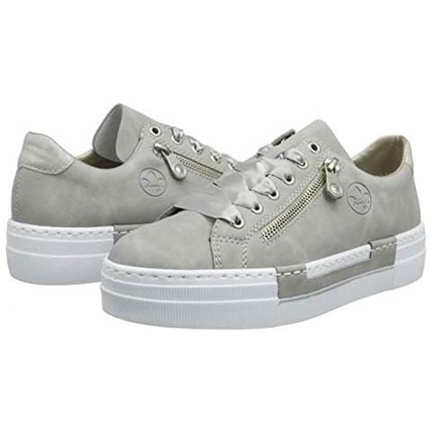 N49c2-40, Scarpe Da Ginnastica Basse Donna, Grigio (cemento / Argento 40), 37 Ue - Foto 4