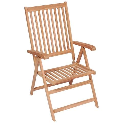 Sedie Reclinabili da Giardino 4 pz in Legno Massello di Teak - Foto 8