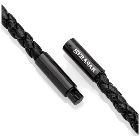 Collana da Uomo in Pelle Premium, ""Arrow"", 50cm, Nero - Foto 7