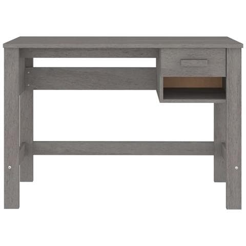 Scrivania Grigio Chiaro 110x40x75 Cm In Legno Massello Di Pino - Foto 8