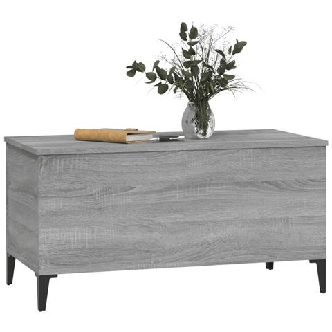 Tavolino Salotto Grigio Sonoma 90x44,5x45 Cm Legno Multistrato - Foto 2