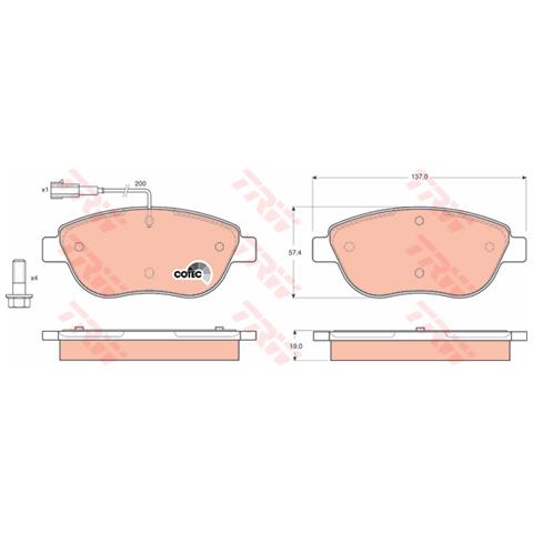 Pattini Freno Fiat Stilo /multiwagon /bravo Ii T.t Gdb1483 - Foto 1