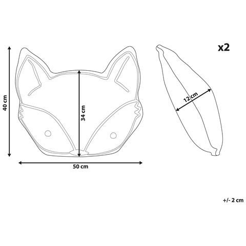Set Di 2 Cuscini Vadodara Cotone 50 X 40 Cm Giallo Volpe - Foto 2