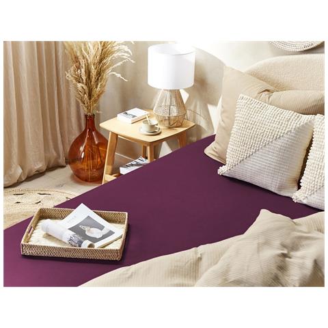 Coprimaterasso Elasticizzato Janbu Cotone Bordeaux - Foto 1