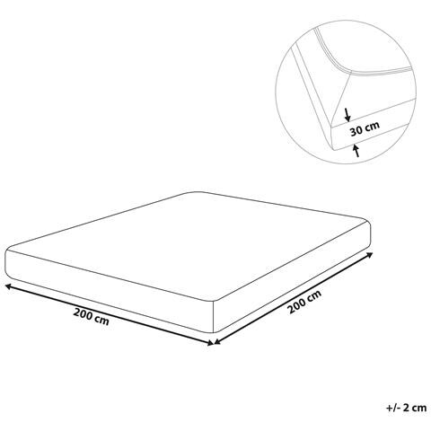 Coprimaterasso Elasticizzato Janbu Cotone Bordeaux - Foto 6