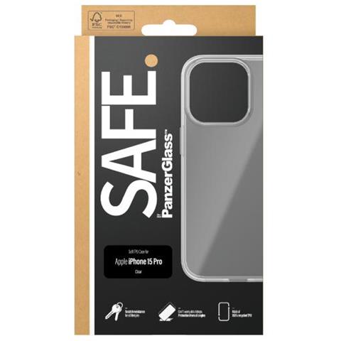 Safe. Tpu Case Iphone 2023 6.1 Pro Custodia Per Cellulare Cover Trasparente - Foto 3