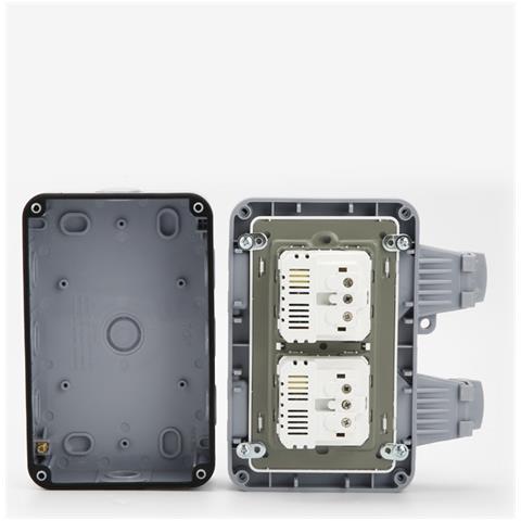 Presa Impermeabile Con Interruttore Di Alimentazione, Protezione Ribaltabile E 4 Porte Usb Gray - Foto 4