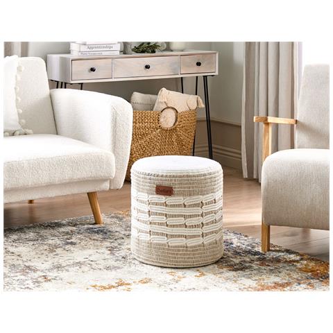 Pouf Abtin Iuta Bianco - Foto 1