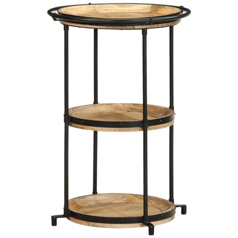 Tavolino Da Salotto 55x83 Cm In Legno Massello Di Mango - Foto 2