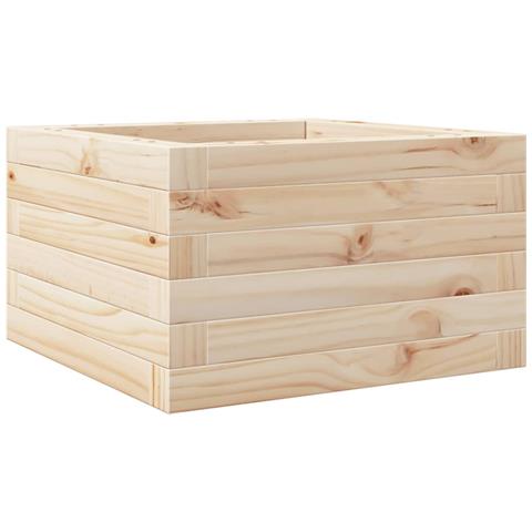 Fioriera Da Giardino 40x40x23 Cm In Legno Massello Di Pino - Foto 2