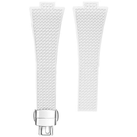 Cinturino In Silicone Bianco Con Fibbia Argentata White 12 Mm - Foto 3