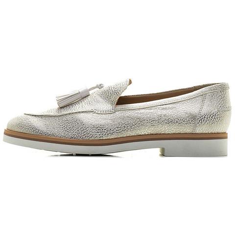Mocassini Donna Janalee In Pelle Bianca 37 - Foto 2