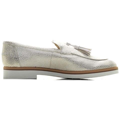 Mocassini Donna Janalee In Pelle Bianca 37 - Foto 1