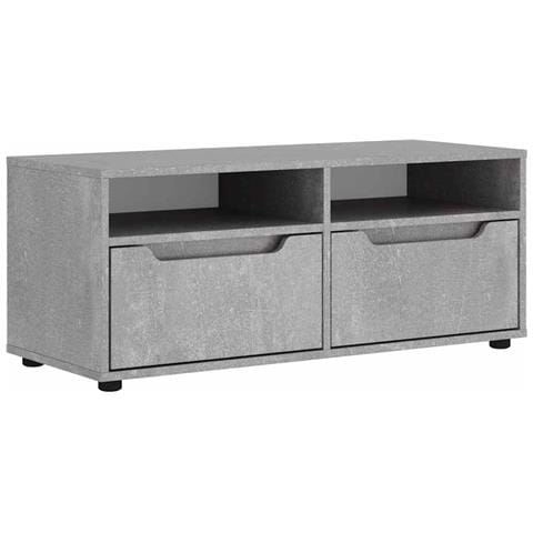 Mobile Tv Visnes Grigio Cemento 100x40x38 Cm Legno Multistrato - Foto 2
