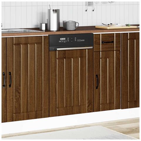 Pannello Lavastoviglie Lucca Rovere Marrone Legno Multistrato - Foto 3