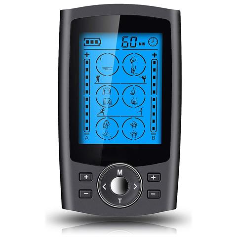Ems Elettrostimolatore Muscolare Mhd-24 Portatile. 24 Modalità, 2 Canali Duali. Dimensioni Compatte, Batteria Ricaricabile. - Foto 1