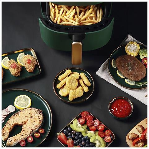 Friggitrice Ad Aria 8l, 1400w. Pannello Touch, 6 Programmi Di Cottura E Modalità Manuali, Griglia Antiaderente. - Foto 2