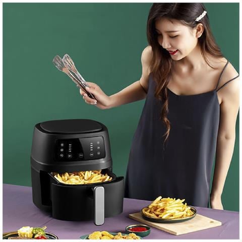 Friggitrice Ad Aria 8l, 1400w. Pannello Touch, 6 Programmi Di Cottura E Modalità Manuali, Griglia Antiaderente. - Foto 6