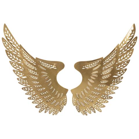 Decorazione In Metallo 3d Ali 3 - Oro - Metallo - 90x3,5x43,5 Cm - Foto 1