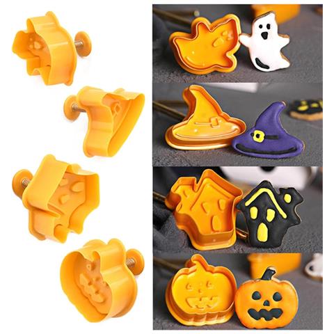 Set Di 4 Stampi Per Biscotti A Tema Halloween - Crea Dolci Divertenti! - Foto 2