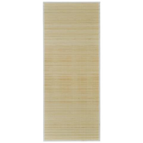 Tappeto Rettangolare In Bambù Naturale 80 X 200 Cm - Foto 1