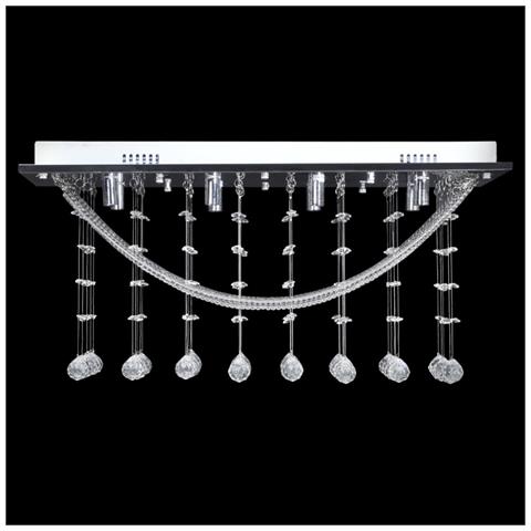 Lusso Casadino - Lampada Da Soffitto Bianca Con Cristalli Di Vetro 8 X G9 29 Cm - Foto 2