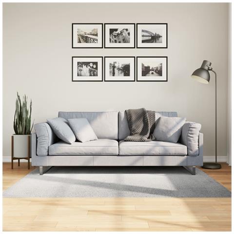 Lusso Casadino - Tappeto Iza A Pelo Corto Aspetto Scandinavo Grigio 120x170 Cm - Foto 8