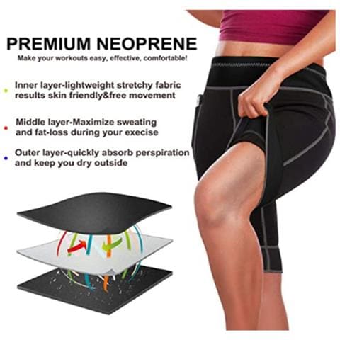 Pantaloni Snellenti In Neoprene A Vita Alta Per Fitness E Allenamento Xxxl - Foto 2
