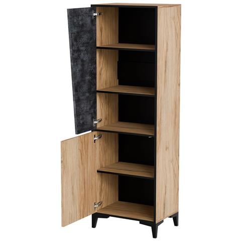 Libreria 2D OVO 50x38xH182,5 rovere /calcestruzzo - Foto 2
